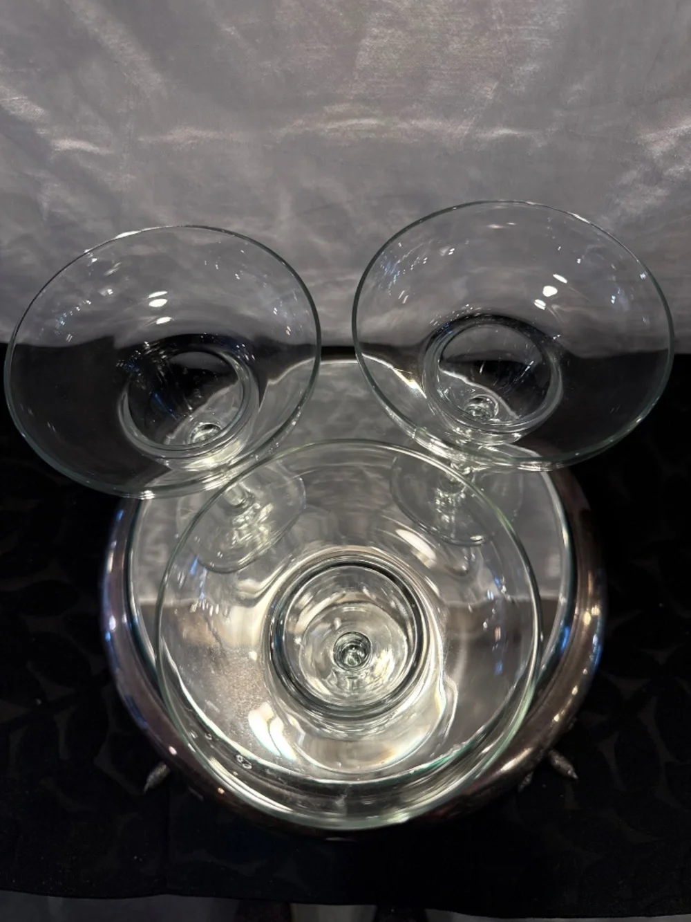 Vintage set of 3 classic Margarita glasses